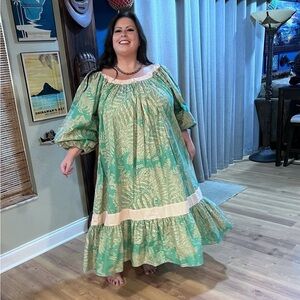 Nake’u Awai Designs 50th Anniverary Godiva Muumuu OSFA in Hapu’u Fern NWT